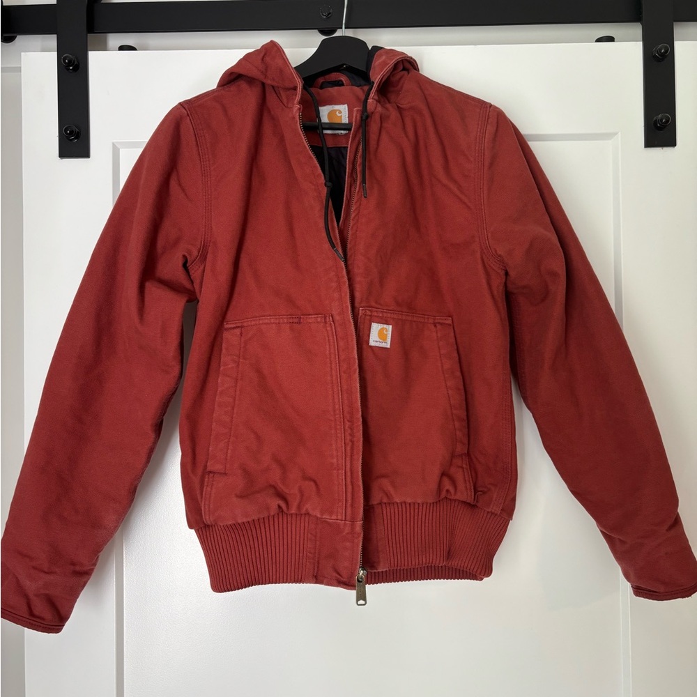 Carhartt Brick Red Zip-Up Jacket